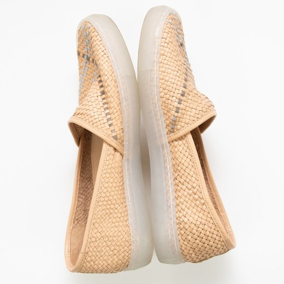 Free People Santorini Woven Sneaker Leather Slide Slip-On Shoes Tan Size 41 - Picture 6 of 7